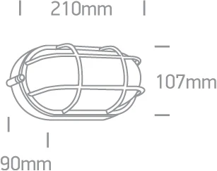 10W LED sieninis lauko šviestuvas, juodas, 3000K, 67444C/B/W