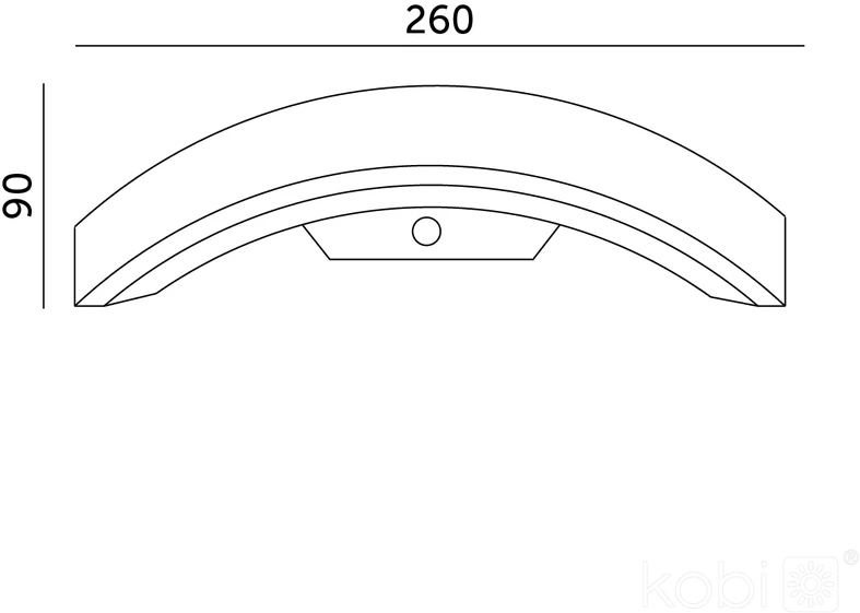 10W LED sieninis lauko šviestuvas OME, juodas, 4000K, su judesio davikliu, IP54