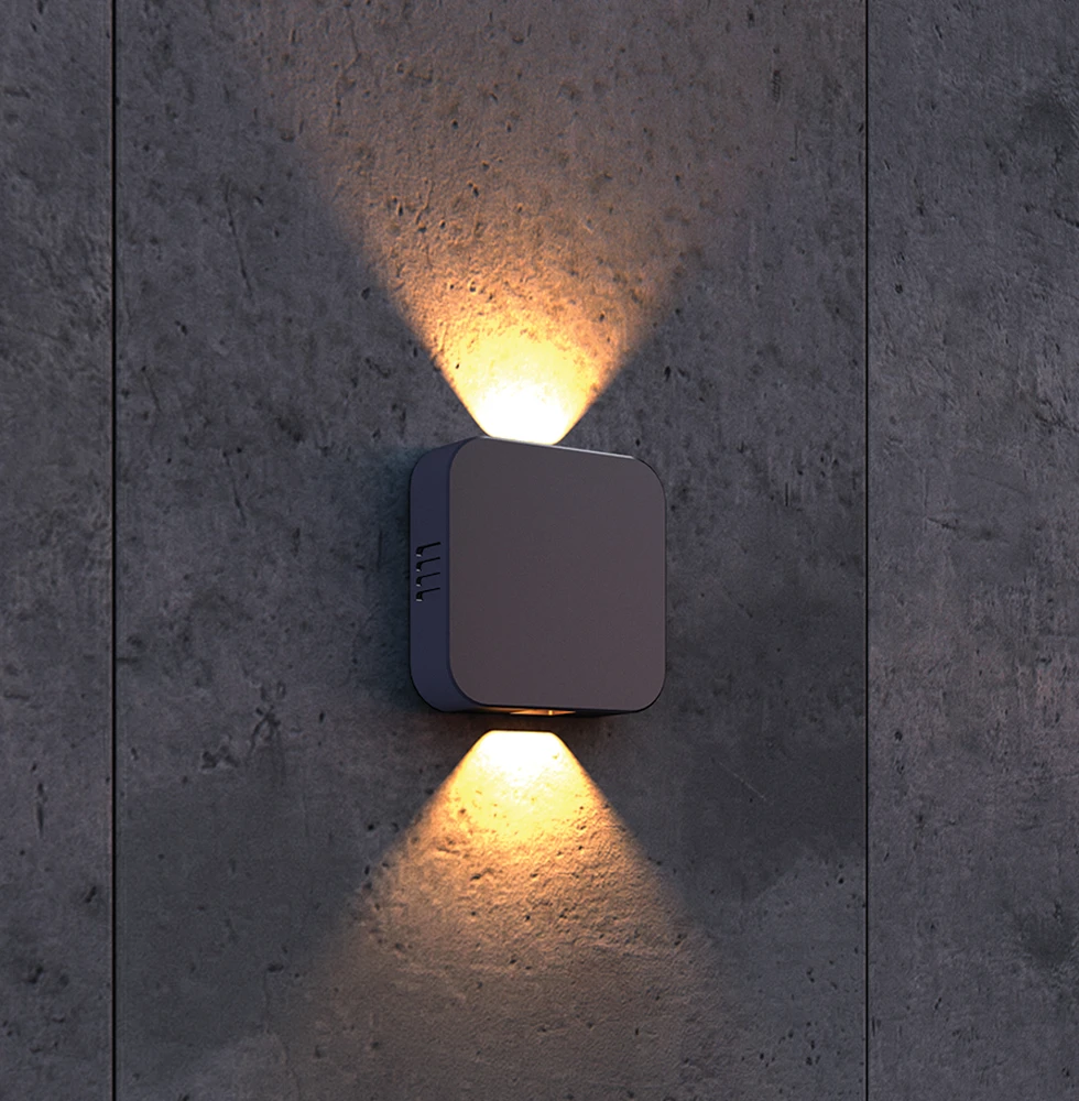 Sieninis šviestuvas 11W LED sieninis fasado šviestuvas KANSAS, tamsiai pilkas, 3000K, IP54, 4352800