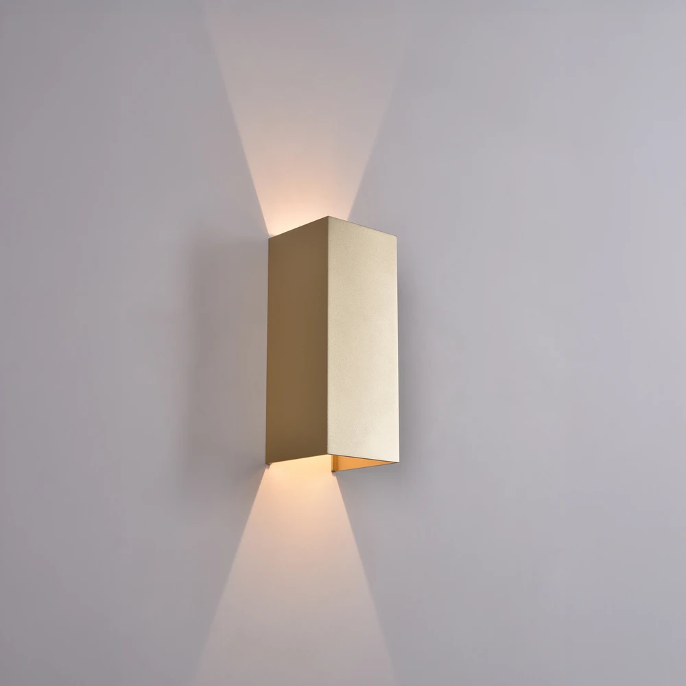 11W LED sieninis fasado šviestuvas KENDO, aukso sp., 2700/3000K, IP65, A2032170O