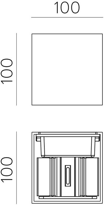 11W LED sieninis fasado šviestuvas KENDO, juodas, 2700/3000K, IP65, A2032070N
