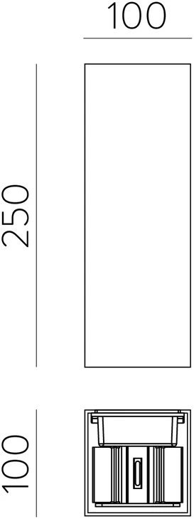 11W LED sieninis fasado šviestuvas KENDO, rūdžių sp., 2700/3000K, IP65, A2032170M