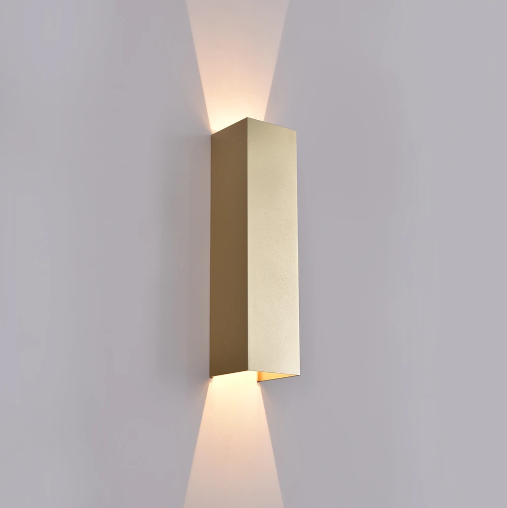 11W LED sieninis fasado šviestuvas KENDO, aukso sp., 2700/3000K, IP65, A2032270O