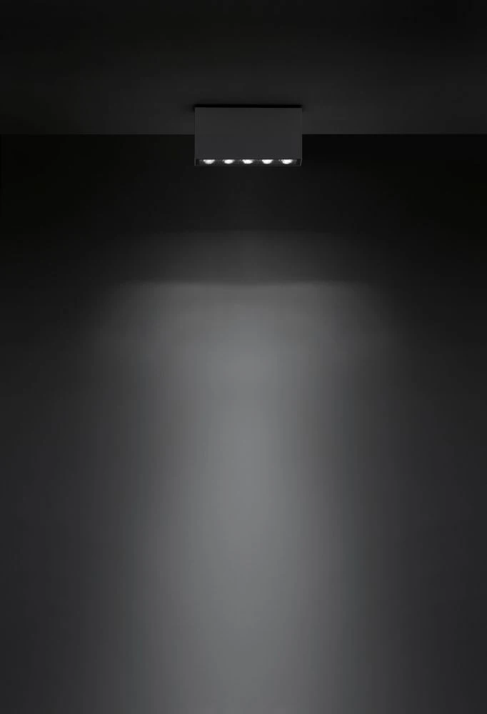 12,5W LED paviršinis šviestuvas KURA TOP X5, tamsiai pilkas, 3000K, 52°
