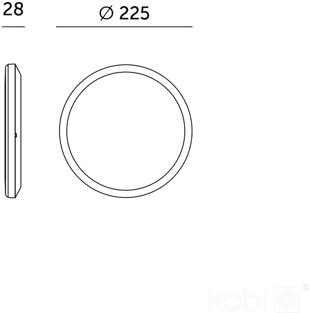 12W LED lubinis šviestuvas NIVERA CIRCLE, baltas, 3000/4000/6000K, IP54