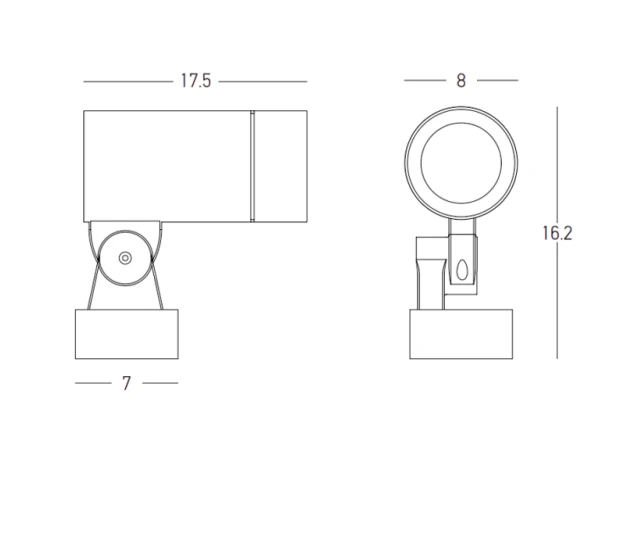 12W LED paviršinis akcentinis lauko šviestuvas, juodas, 2700K, E235-27