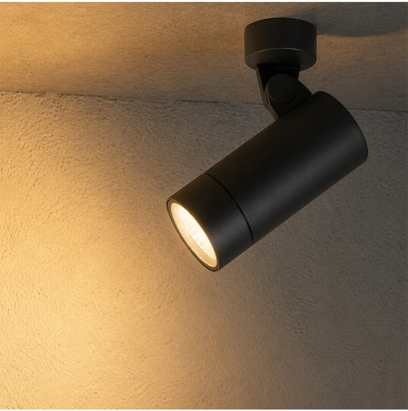 12W LED paviršinis akcentinis lauko šviestuvas, juodas, 2700K, E235-27