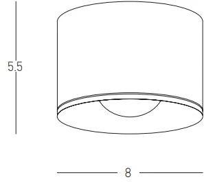 12W LED paviršinis lauko šviestuvas, baltas, 3000K, S132