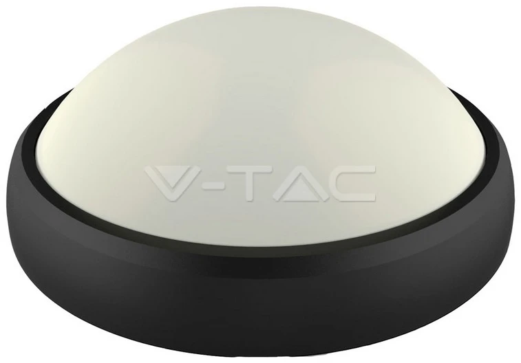 Lubinis šviestuvas 12W LED paviršinis šviestuvas V-TAC, ovalo formos, juodas, IP65, 3000K (šiltai balta)