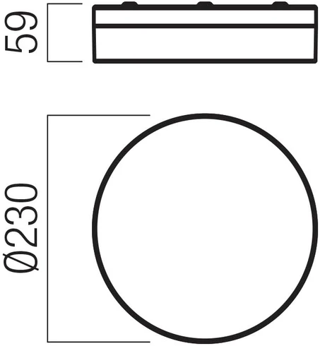 12W LED paviršinis šviestuvas FRISBI, matinės juodos sp., 3000/4000K, IP44, 01-3735