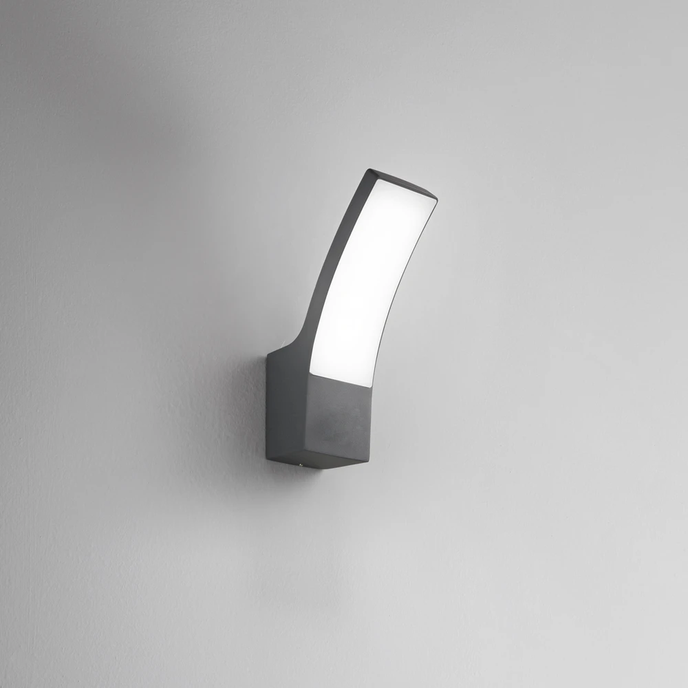 Sieninis šviestuvas 12W LED sieninis fasado šviestuvas SAIL, antracito sp., CCT, IP65