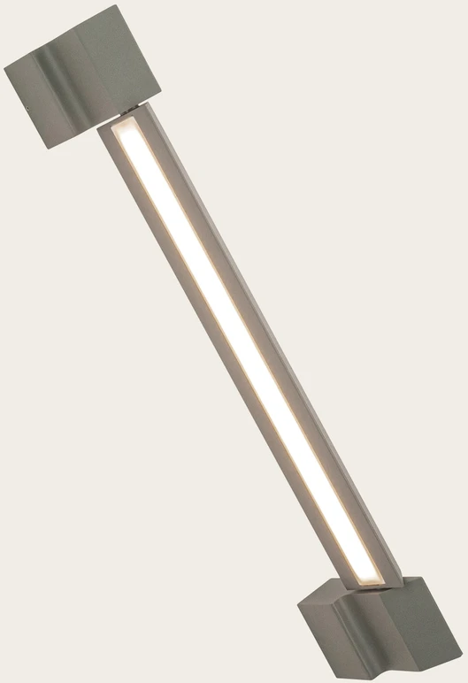 12W LED sieninis fasado šviestuvas, tamsiai pilkas, 3000K, IP54, E429