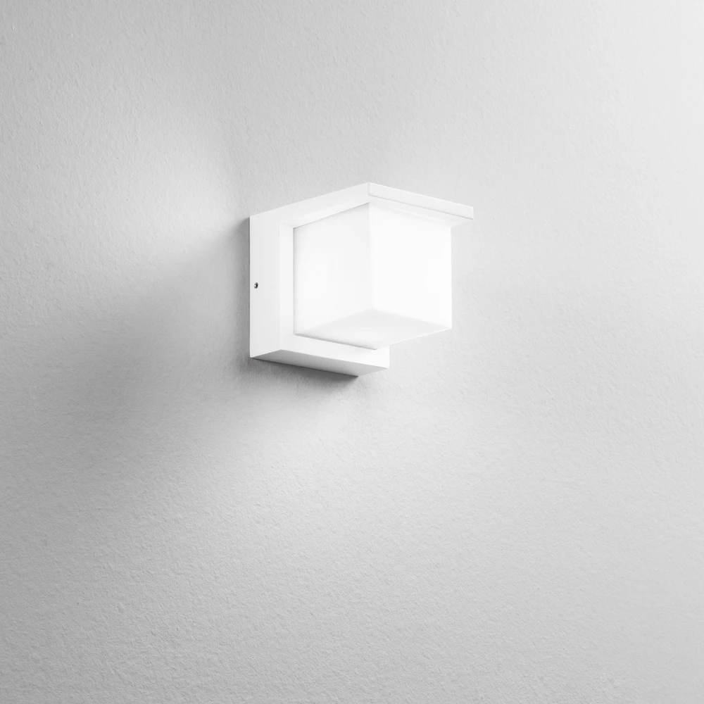 Sieninis šviestuvas 12W LED sieninis fasado šviestuvas NISMO, baltas, 3000/4000K, IP54