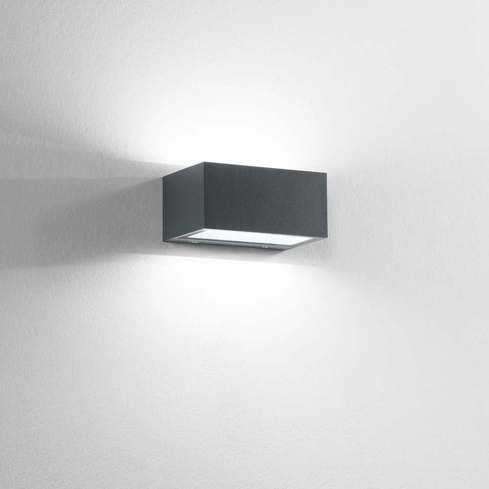 Sieninis šviestuvas 12W LED sieninis fasado šviestuvas TWIN, antracito sp., CCT, IP54