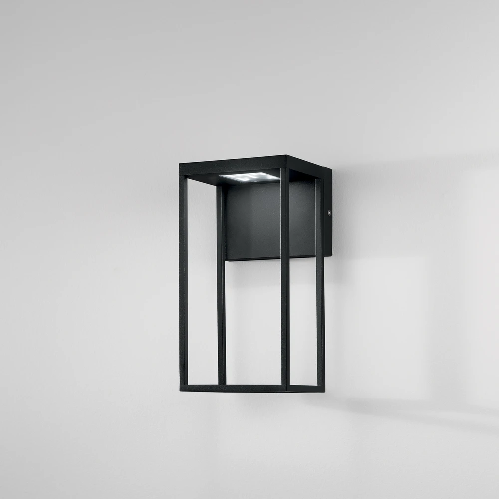 12W LED sieninis fasado šviestuvas GRIS, juodas, CCT, IP54