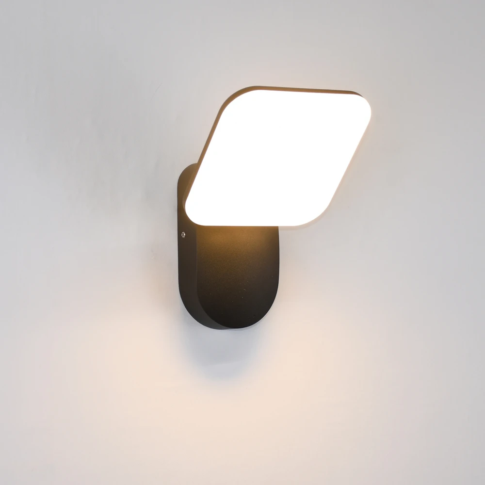 Pakabinamas šviestuvas 12W LED sieninis fasado šviestuvas NAMMI, juodas, 3000K
