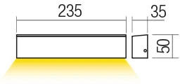 Sieninis šviestuvas 12W LED sieninis lauko šviestuvas OMNIA, baltas, 3000K, IP54, 90393