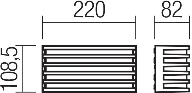 Sieninis šviestuvas 12W LED sieninis lauko šviestuvas BLAZE, tamsiai pilkas, 3000K, IP54