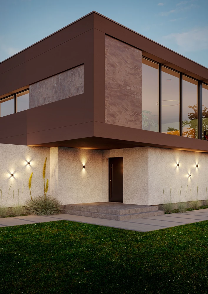 12W LED sieninis lauko šviestuvas MILESTONE, tamsiai pilkas, 3000K, IP54, šviečia į viršų ir į apačią, 90500
