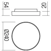 12W LED sieninis lauko šviestuvas DISCUS, juodas, 3000K, IP65, 90065