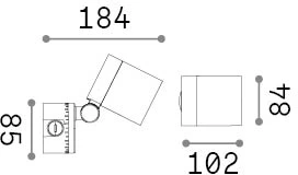 13W LED sieninis fasado šviestuvas O-ZONE, juodas, 3000K, IP66, 337548