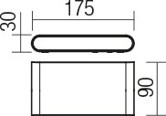 13W LED sieninis lauko šviestuvas POCKET, baltas, 3000K, IP54, 9622