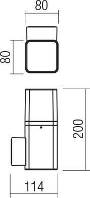 13W LED sieninis lauko šviestuvas VOLT, rūdžių sp., 3000K, IP54, 90606