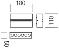 14,7W LED sieninis lauko šviestuvas MITIC, tamsiai pilkas, 3000K, IP54, 90117