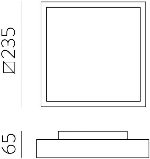 Lubinis šviestuvas 14W LED lubinis fasado šviestuvas NEXUS, baltas, 2700/3000K, IP65, P2083171B