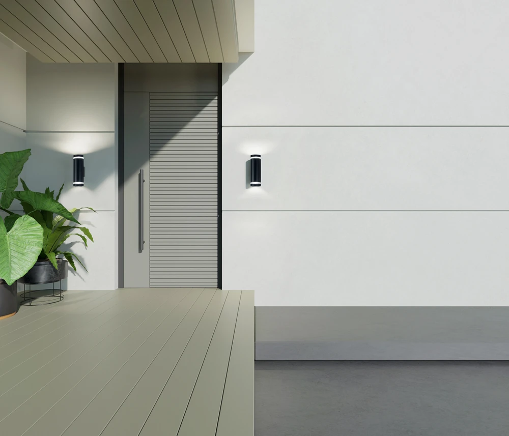 Pakabinamas šviestuvas 14W LED sieninis fasado šviestuvas FONDO 3K, juodas, 3000K