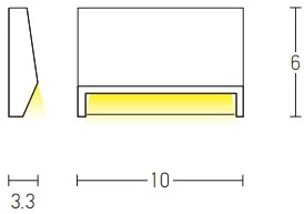 1.5W LED paviršinis lauko šviestuvas, baltas, 3000K, E182