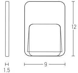 1.5W LED paviršinis lauko šviestuvas, baltas, 3000K, E187