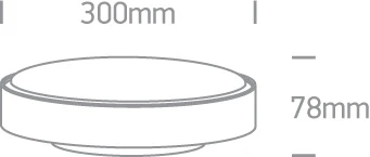 15W LED plafonas su avariniu moduliu, pilkas, 3000K, 67280ANE/G/W