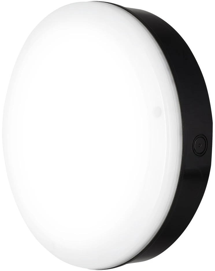 Sieninis šviestuvas Ledvance 15W LED plafonas SURFACE BULKHEAD 300, juodas, 4000K, su sensorium