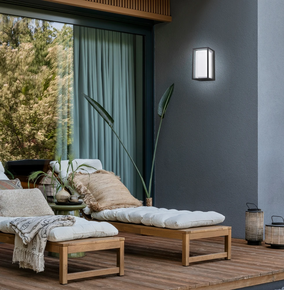 Sieninis šviestuvas 15W LED sieninis fasado šviestuvas NIKAO, tamsiai pilkas, 3000K, IP65, 4321900