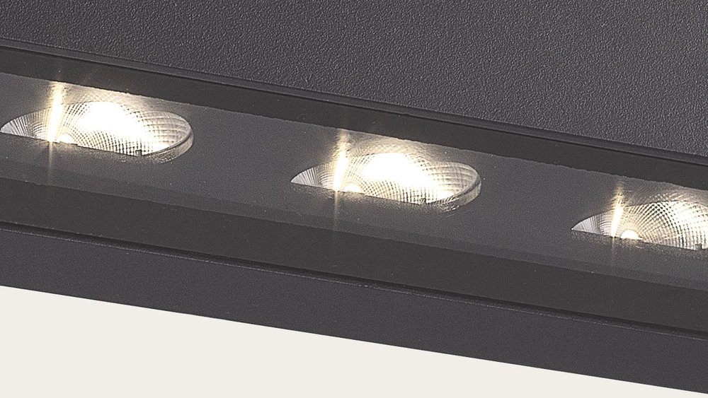 15W LED sieninis fasado šviestuvas, tamsiai pilkas, 3000K, IP54, E518