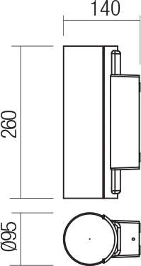15W LED sieninis lauko šviestuvas ILIUS, tamsiai pilkas, 3000K, IP54, 90362