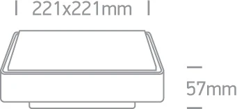 16W LED plafonas, baltas, 3000K, 67282N/W/W