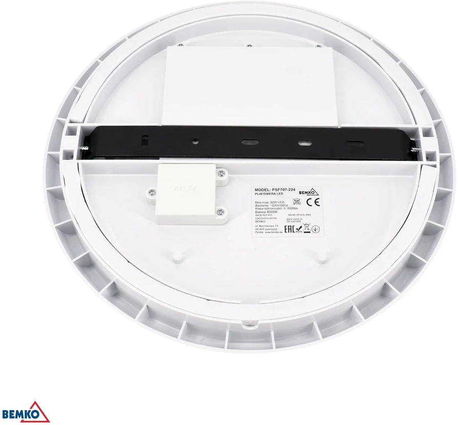 Lubinis šviestuvas Bemko 16W LED plafonas DIANA, baltas, 4000K, IP66