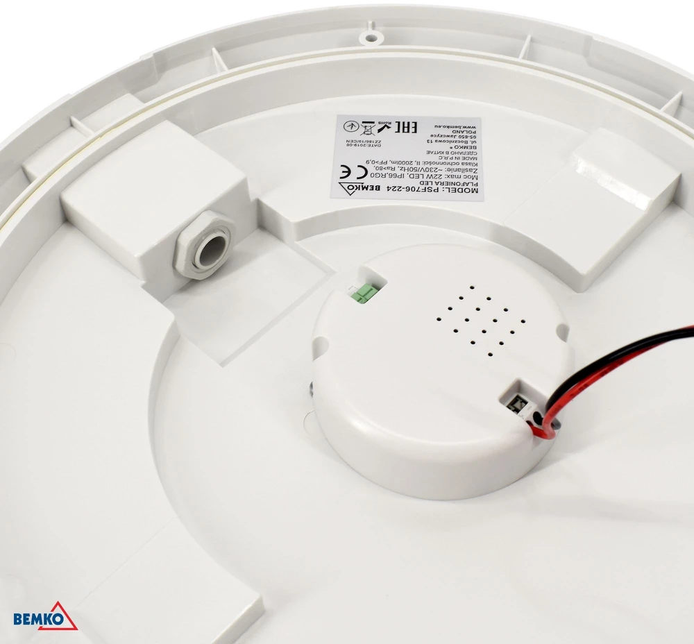 Lubinis šviestuvas Bemko 16W LED plafonas KATIA, baltas, 4000K, IP66, 120°