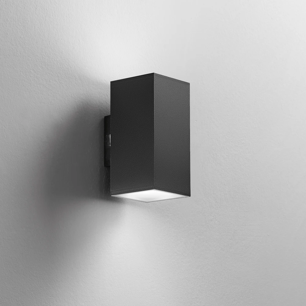 Sieninis šviestuvas 16W LED sieninis fasado šviestuvas POLO, juodas, CCT, IP65