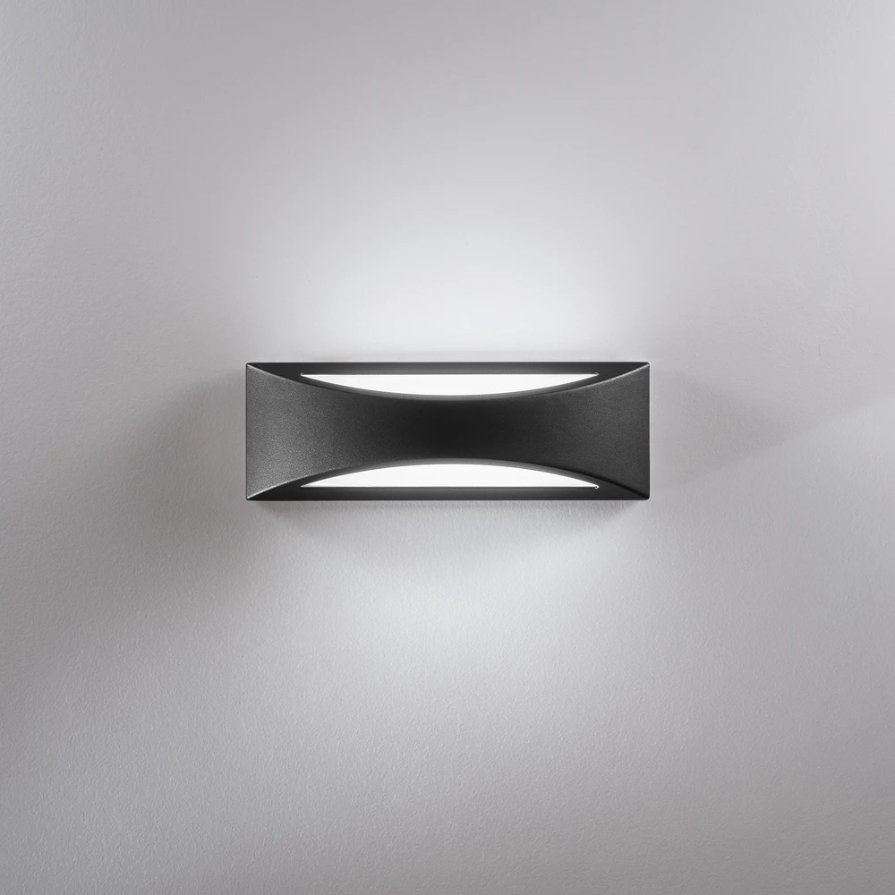 16W LED sieninis fasado šviestuvas WEISS, juodas, CCT, IP65