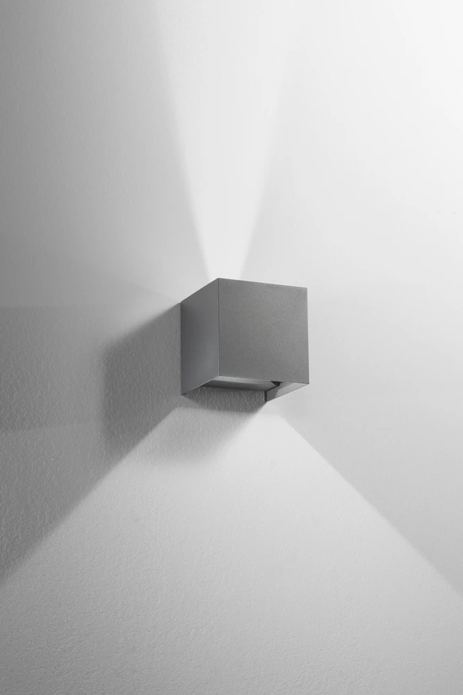 18W LED sieninis fasado šviestuvas ALFA, pilkas, CCT, IP54