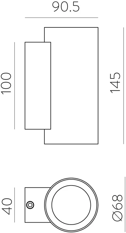 18W LED sieninis fasado šviestuvas NOX, antracito sp., 2700K, IP65, A2092090GR