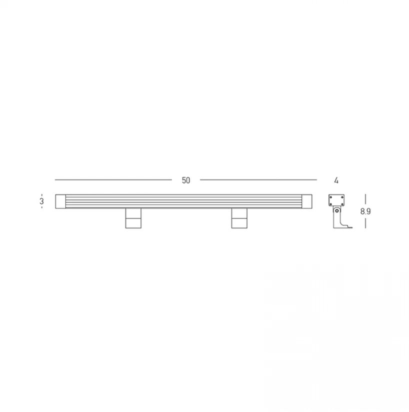 18W LED sieninis fasado šviestuvas, tamsiai rudas, 2700K, IP65, E499