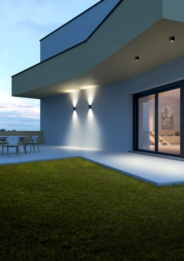 18W LED sieninis lauko šviestuvas HUB, tamsiai pilkas, 3000K, IP54, 90232
