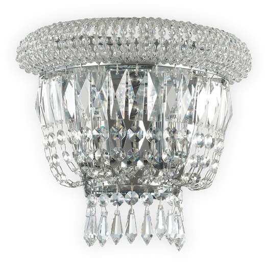 Sieninis šviestuvas Ideal Lux Wall lamp with 2 lights DUBAI, E14, chrome