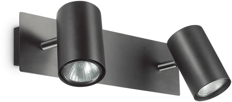 Sieninis šviestuvas Ideal Lux Wall lamp with 2 lights SPOT, GU10, juodas