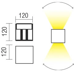 2 x 10W LED sieninis lauko šviestuvas VARY, tamsiai rudas, 3000K, IP54, 90298