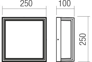 20W LED paviršinis lauko šviestuvas QUADRIS, baltas, 3000K, IP54, 90564